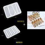 12pcs DIY Resin Hairpin Molds for Jewelry Craft