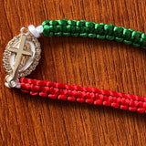 12pcs Demon Eyes Fatima Palm Cross Mexican Style Bracelet