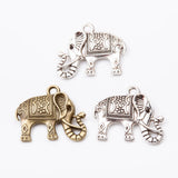 12pcs Elephant Vintage Metal Pendant Charms for DIY Jewelry Making