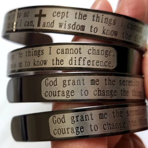 12pcs Serenity Prayer Jeremiah 2911 Cuff Bracelets Men's Fashion Wristbands