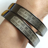 12pcs Serenity Prayer Jeremiah 2911 Cuff Bracelets Men's Fashion Wristbands