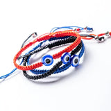 12pcs Evil Eye Resin Beads Bracelet Charms with Nylon Cord