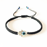 12pcs Evil Eye Resin Beads Bracelet Charms with Nylon Cord