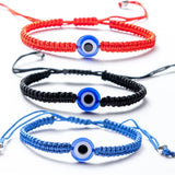 12pcs Evil Eye Resin Beads Bracelet Charms with Nylon Cord