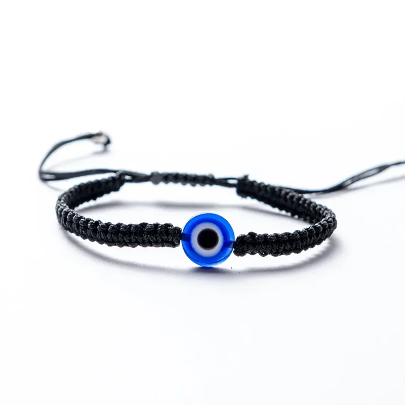 12pcs Evil Eye Resin Beads Bracelet Charms with Nylon Cord