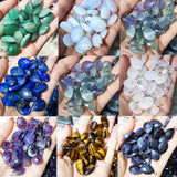 12pcs Natural Stone Water Drop Charm Pendants for Jewelry Making