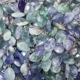12pcs Natural Stone Water Drop Charm Pendants for Jewelry Making