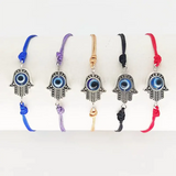 12pcs Evil Eye Hamsa Hand Bracelet Hamsa Bracelet Gift Family Friends