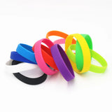 12pcs Sillicone Rubber Cuff Bracelets for Men Women Gift