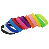 12pcs Sillicone Rubber Cuff Bracelets for Men Women Gift