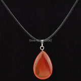 12pcs Natural Quartz Stone Choker Necklace with Water Drop Pendants