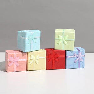 12pcs Multi-color Jewelry Packaging Box Earrings Ring Gift Holder