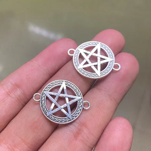 12pcs Pentagram Pendants, Necklace Accessories, Charms For Jewelry Making