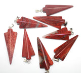 12pcs Unisex Opal Unakite Onyx Arrow Pendants Necklace DIY