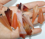 12pcs Unisex Opal Unakite Onyx Arrow Pendants Necklace DIY
