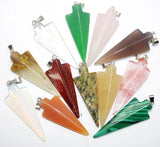 12pcs Unisex Opal Unakite Onyx Arrow Pendants Necklace DIY