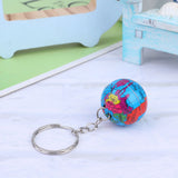 12pcs Globe Keychains Earth World Key Pendant Keyring Planet Rings Kids Charms