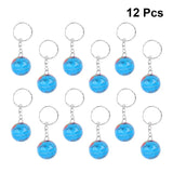 12pcs Globe Keychains Earth World Key Pendant Keyring Planet Rings Kids Charms
