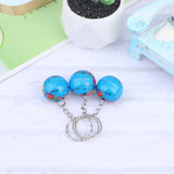 12pcs Globe Keychains Earth World Key Pendant Keyring Planet Rings Kids Charms