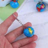 12pcs Globe Keychains Earth World Key Pendant Keyring Planet Rings Kids Charms