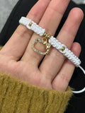 12pcs Crystal Cat Charm Pendant Bracelet Gift for Women