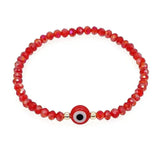 12pcs Crystal Beaded Bracelet Evil Eye Bead Bracelet