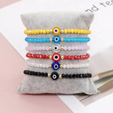 12pcs Crystal Beaded Bracelet Evil Eye Bead Bracelet