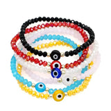 12pcs Crystal Beaded Bracelet Evil Eye Bead Bracelet