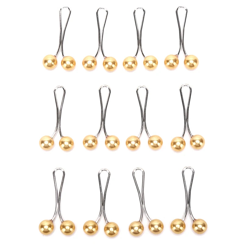 12pcs Pearl Scarf Brooch Pin Muslim Hijab Clips