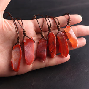12pcs Natural Stone Agate Pendants Necklace for Women