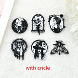 12pcs Hecate Goddess Charms Acrylic Witch Butterfly Pendant Jewelry