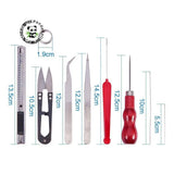 12pc Jewelry Tool Set for DIY Making with Pliers, Scissors, Pins, Ring Tweezers