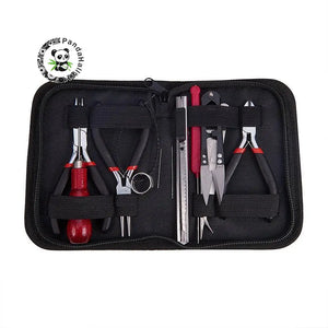 12pc Jewelry Tool Set for DIY Making with Pliers, Scissors, Pins, Ring Tweezers