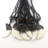 12pcs/LOT Carved Teeth Sea Turtles Pendants Necklaces Men Women's Gift