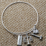 12pcs Lawyer-Bracelet Trust Book Gavel Scale Charms