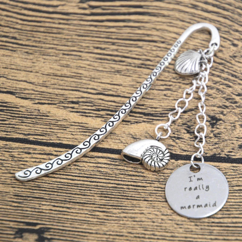 12pcs I'm Really A Mermaid Bookmark Silver Crystal for Women or Girls