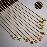 12pcs 1.2mm Snake Chain Link Necklace DIY Jewelry Making 40/45/50/60cm