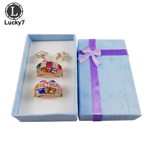 12pcs Mixed Colors Jewelry Sets Display Box For Necklace Earrings Ring Packaging