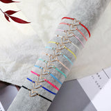 12pcs Minimalist Heart Pendant Charms Bracelets Knitted Rope Chain Anklets