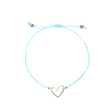 12pcs Minimalist Heart Pendant Charms Bracelets Knitted Rope Chain Anklets