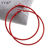 12pcs Women 80mm Hoop Earrings Circle Exaggerated Jewelry Accessories