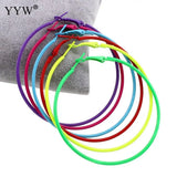 12pcs Women 80mm Hoop Earrings Circle Exaggerated Jewelry Accessories