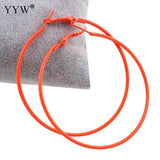 12pcs Women 80mm Hoop Earrings Circle Exaggerated Jewelry Accessories
