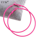 12pcs Women 80mm Hoop Earrings Circle Exaggerated Jewelry Accessories