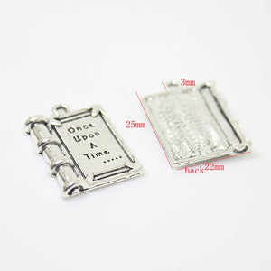 12pcs Mini Fairy Tale Book Charms DIY Jewelry Making