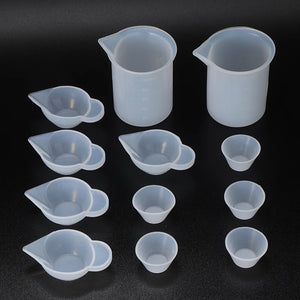 12pcs Mix Cup Silicone Mold Epoxy Resin Tools DIY Jewelry Making Kit
