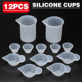 12pcs Mix Cup Silicone Mold Epoxy Resin Tools DIY Jewelry Making Kit