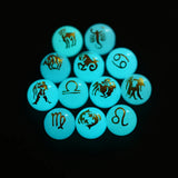 12pcs Noctilucent Bead Balls 12 Constellations DIY Jewelry Necklace Bracelets