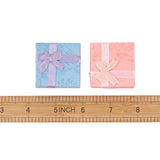 12pcs Jewelry Gift Boxes with Satin Ribbons 41x41x26mm