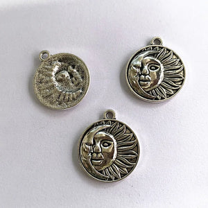 12pcs Moon Sun Charms Pendants Findings Jewelry Making Diy Necklace Crafts